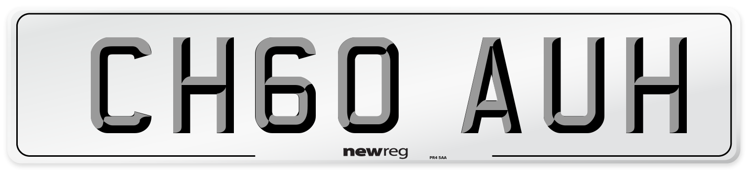 CH60 AUH Number Plate from New Reg